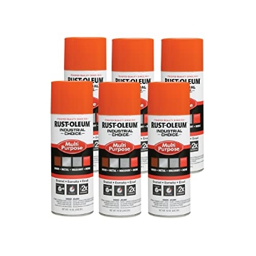 Picture of Rustoleum 1653830 Rust-Oleum 1653830-6PK Industrial Choice 1600 System Multi-Purpose Spray Paint, 12 oz, OSHA Safety Orange, 6 Pack (PK-6-EA)