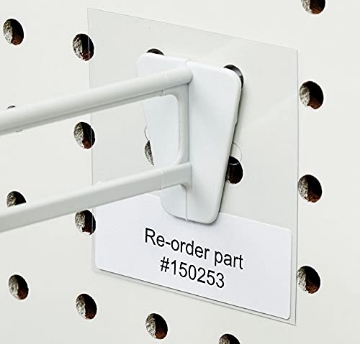 Picture of K INTERNATIONAL INC 150253-ACE Kinter 0.001 in. H x 2.75 in. W x 3 in. L Clear Utility/Parts Flexible Peg Back Label Holder Pla - Case of: 1 (EA)