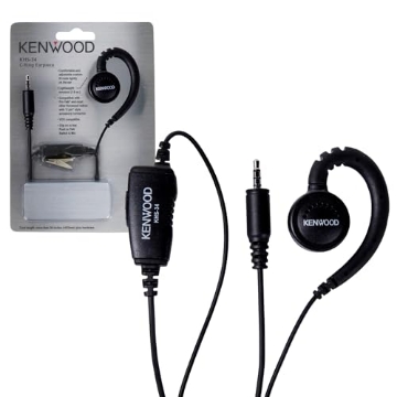 Picture of Kenwood KHS-34 Kenwood KHS-34 Walkie Talkie Earpiece with Mic, C-Ring Ear Piece for Walkie-Talkie, in-Line PTT Switch, Compatible with ProTalk PKT-23 Portable Radios (EA)