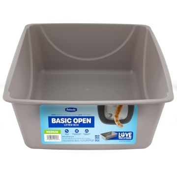 Picture of PETMATE INC 22182 Petmate Open Cat Litter Box, Blue Mesa/Mouse Grey,M (Pack of 1), Made in USA (EA)