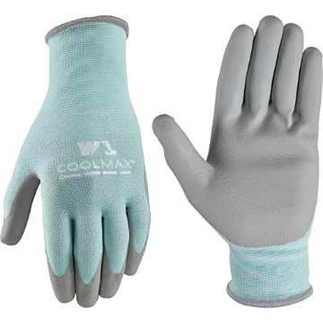 Picture of WELLS LAMONT 500M Wells Lamont Women's COOLMAX PU Coated Work Gloves, Medium (500M), Aqua (EA)