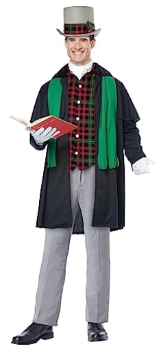 Picture of CALIFORNIA COSTUMES CC01520MD California Costumes Men's Holiday Caroler Man-Adult Costume, Black/Green, Medium (EA)