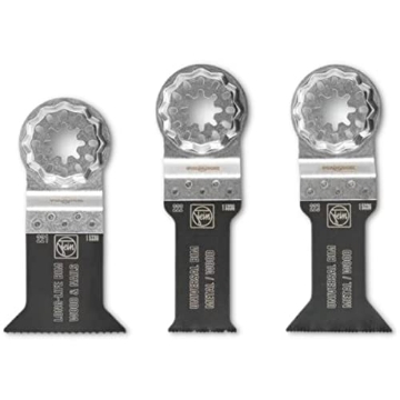 Picture of FEIN POWER TOOLS INC 35222952140 Fein Starlock E-Cut Combo Wood & Metal Saw Blade Set - 3-Piece Kit for Precision Cutting, Includes (2) E-Cut Universal, (2) E-Cut Long-Life Saw Blade - 35222952140 (EA)