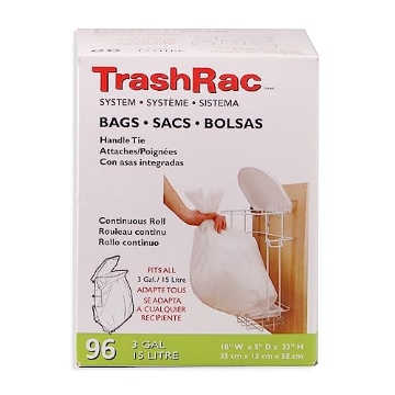 Picture of TRASHRAC 87096 3 Gal Handle Tie Refill Bags 96Ct (EA)