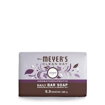 Picture of Mrs Meyers 11165 MRS. MEYER'S CLEAN DAY Bar Soap, Use as Body Wash or Hand Soap, Made with Essential Oils, Lavender, 5.3 oz, 1 Bar (PK-12-EA)