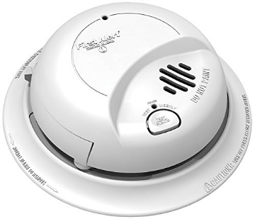 Picture of BRK 9120B-12ST BRK First Alert 9120BFF/ SMI100-AC Smoke Detector, Hardwired Alarm with Battery Backup, White, 1-Pack (EA)