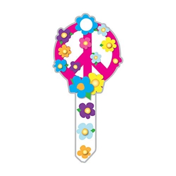 Picture of LUCKY LINE PRODUCTS INC B104K Lucky Line Key Shapes, PEACE SIGN, House Key Blank, KW1/11, 1 Key (B104K) (PK-5-EA)