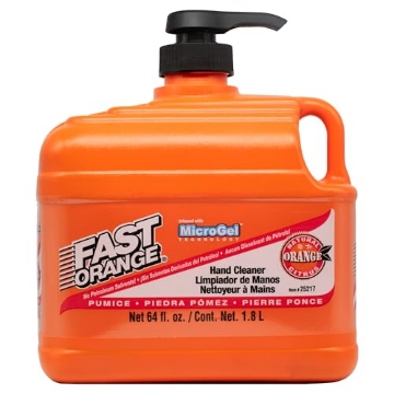 Picture of Permatex 25217 Fast Orange Permatex 25217 Pumice Lotion, Heavy Duty Hand Cleaner, Natural Citrus Scent, Waterless Cleaner For Mechanics, Strong Grease Fighter, 1/2 Gallon, Orange, 64 Fl Oz (Pack of 1) (EA)