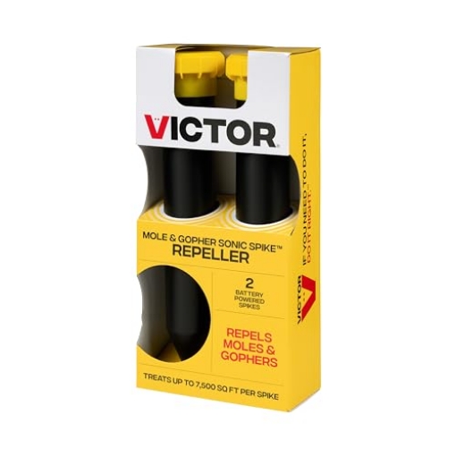 Picture of Victory Innovations Co. M9012 Victor Mole and Gopher Sonic Spike - Outdoor Mole and Gopher Repellent - M9012 - Chemical Free Solution - 2 Pack Sonic Spikes (EA)