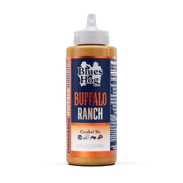 Picture of BLUES HOG LLC 60410 Blues Hog Buffalo Ranch Sauce, Creamy Wing & Dipping Sauce, All-Natural, Gluten-Free, No High Fructose Corn Syrup, Made in the USA, 12 oz (EA)