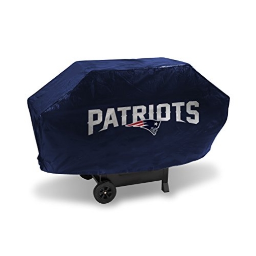 Picture of RICO INDUSTRIES INC BCB1501 Rico Industries NFL New England Patriots Navy Deluxe Grill Cover Deluxe Vinyl Grill Cover - 68' Wide/Heavy Duty/Velcro Staps (EA)