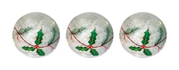 Picture of CTM INTERNATIONAL LG01 HOLLY GLASS BALL SET3 (EA)