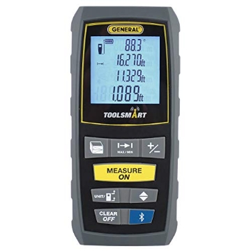 Picture of General Tools Mfg Co In TS01 General Tools TS01 100’ Laser Measure, Bluetooth Connected, Calculates Area, Distance and Volume, Real-Time Measuring (EA)