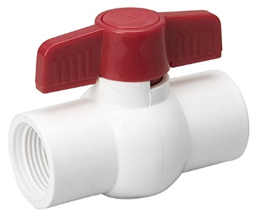 Picture of HOMEWERKS VBVP40B8M NDS EBV-2000-T 2-Inch Threaded PVC Schedule 40 Economy Ball Valve, White (EA)