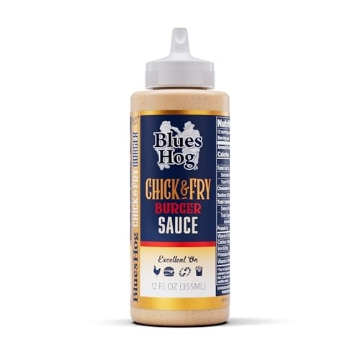 Picture of BLUES HOG LLC 60110 Blues Hog Chick & Fry Burger Sauce, Tangy & Creamy Dipping Sauce Condiment Perfect for Chicken, Fries & Burgers, All-Natural, No High Fructose Corn Syrup, Gluten-Free, Made in the USA, 12oz (EA)