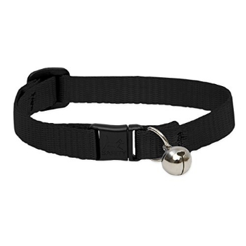 Picture of Lupine Collars & Leads 27527 LupinePet Basics 1/2" Black Cat Safety Collar with Bell , 8-12" (EA)