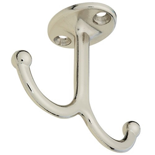 Picture of National/Spectrum Brands N245-837 National Hardware N245-837 V165 Undershelf Coat Hooks in Nickel, 2 pack (EA)