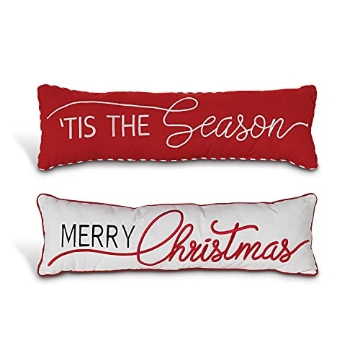 Picture of GERSON COMPANY/GIL DIVISION 2598860 Gerson International 30 in. Red and White Holiday Decorative Pillows Set of 2 (PK-8-EA)