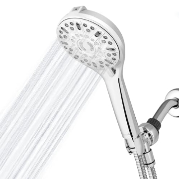 Picture of Waterpik QCW-763ME Waterpik ShowerClean Pro Hand Held Shower Head High Pressure Rinser With Built-in Power Jet -Wash, Shower -Cleaner In Chrome, QCW-763ME (EA)