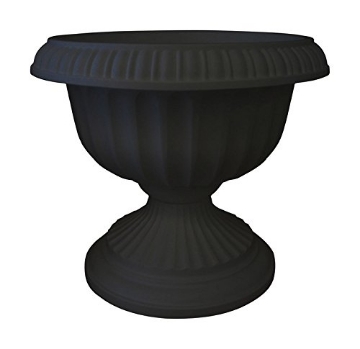 Picture of Bloem, Lcc. GU18-00 Bloem 14.8 in. H x 17.8 in. Dia. Black Plastic Grecian Urn Flower Pot (PK-6-EA)