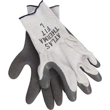 Picture of ATLAS CHEMICAL CORP 451L-09.RT Atlas Therma Fit Unisex Indoor/Outdoor Rubber Latex Cold Weather Work Gloves Gray L (EA)