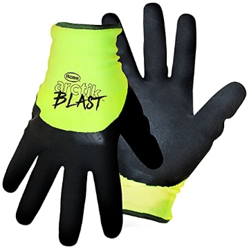 Picture of Boss Products Usa Llc 7845M Boss Men's ARCTIK BLAST HIGH-VIS Gloves, Superior Grip, 3/4 Dip Latex Palm, Cold Resistant, Green, Medium, (7845M) (EA)