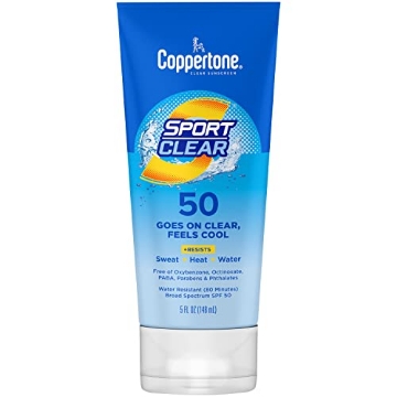 Picture of BEIERSDORF INC 85463152 Coppertone Sport Clear SPF 50 Sunscreen Lotion, Water Resistant, Non-Greasy, Broad Spectrum UVA/UVB Protection, Clean, Cool, 5 Ounce (EA)