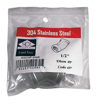 Picture of SMITH-COOPER 4638100630 Smith Cooper Female Elbow 45 1/2" SS (EA)