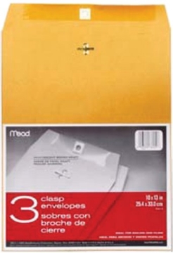 Picture of Mead 76014 Clasp Envelope, 10 x 13, 24lb, Kraft, 3/Pack [Set of 6] (PK-12-EA)