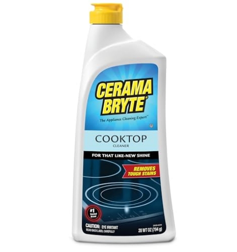Picture of CERAMA BRYTE 88100 Cerama Bryte Removes Tough Stains Cooktop and Stove Top Cleaner for Glass - Ceramic Surfaces, 1-28 oz (EA)