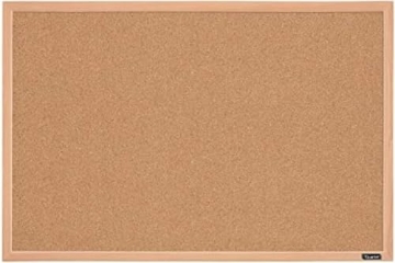 Picture of Quartet 35-380352Q Quartet Cork Board Bulletin Board, 23" x 35" Framed Corkboard, Oak Frame, Decorative Hanging Pin Board, Perfect for Office & Home Decor, Home School Message Board or Vision Board (35-380352) (EA)