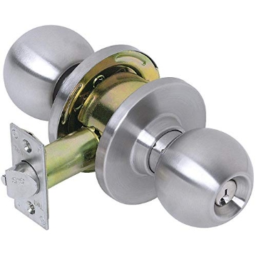 Picture of Tell Manufacturing CL100008 Tell Cortland Satin Chrome Entry Lockset ANSI Grade 2 1-3/4 in. (EA)