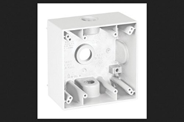 Picture of SIGMA ENGINEERED SOLUTIONS 14350WH Sigma Electric 4-1/2 in. Square Metallic 2 gang Weatherproof Box White (EA)