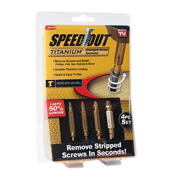 Picture of AS SEEN ON TV 1000366 Speed Out Titanium Damaged Screw Extractor Kit, 4 Piece Set (EA)