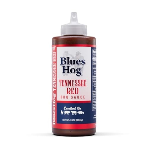 Picture of BLUES HOG LLC 70210 Blues Hog Tennessee Red Barbeque Sauce, Tangy Vinegar & Pepper BBQ Sauce, Gluten-Free Made in the USA, 23 oz (EA)