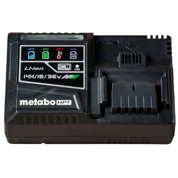 Picture of METABO HPT UC18YSL3M Metabo HPT Rapid Battery Charger | 18V, Lithium-Ion, Slide Style Batteries | USB Port | UC18YSL3M (EA)
