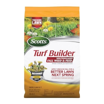 Picture of THE SCOTTS MIRACLE-GRO COMPANY 22447 Scotts Turf Builder WinterGuard Fall Weed & Feed5, Weed Killer Plus Fall Fertilizer, 12,000 sq. ft., 33.84 lbs. (EA)