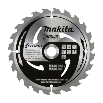 Picture of Makita B-61656 Makita B-61656 7-1/4" 24T Carbide-Tipped Max Efficiency Circular Saw Blade, Framing (EA)