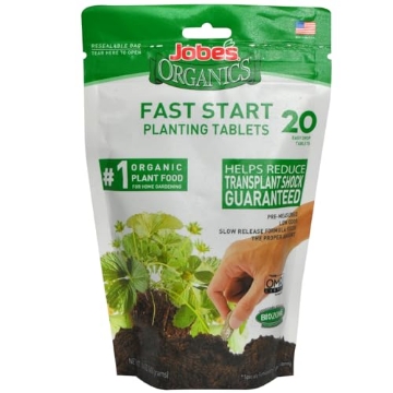 Picture of Jobes 7920 Jobe's Organics Fast Start Planting Fertilizer Tablets, Organic Fertilizer for Transplants, Seedlings, and New Growth, 20 Count (EA)
