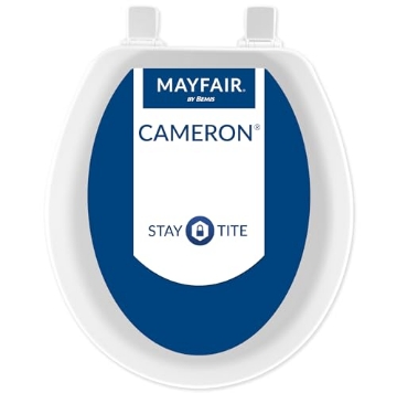 Picture of MAYFAIR BY BEMIS 41EC-000 Mayfair Cameron White Toilet Seat, Non Slip Heavy Duty Wood, Easy Clean, Round (EA)