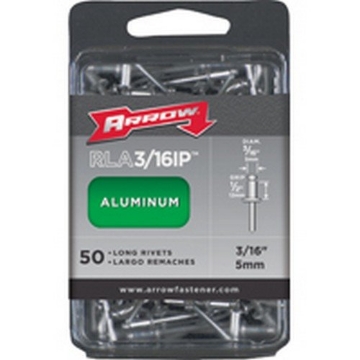 Picture of ARROW FASTENER CO LLC RLA3/16IP Arrow Fastener RLA3/16IP 3/16" Long Aluminum Rivets 50 Count (EA)