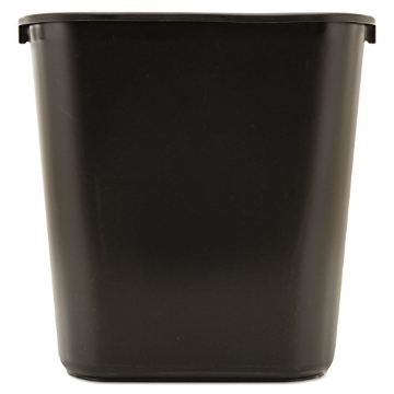 Picture of RUBBERMAID COMMERCIAL FG295600BLA Rubbermaid Commercial Products Resin Wastebasket/Trash Can, 7-Gallon/28-Quart, Black, Plastic, for Bedroom/Bathroom/Office, Fits Under Desk/Sink/Cabinet (EA)