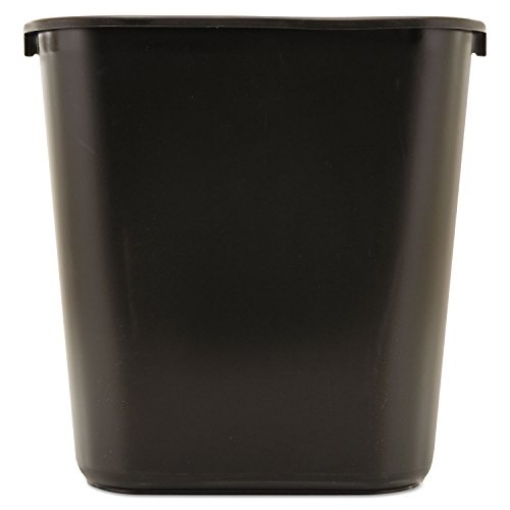 Picture of RUBBERMAID COMMERCIAL FG295600BLA Rubbermaid Commercial Products Resin Wastebasket/Trash Can, 7-Gallon/28-Quart, Black, Plastic, for Bedroom/Bathroom/Office, Fits Under Desk/Sink/Cabinet (EA)