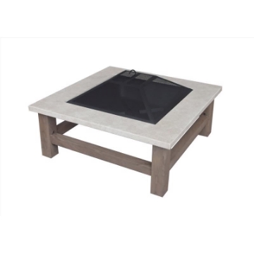 Picture of Living Accents FTB-97611 Living Accents 34 in. W Steel Modern Square Wood Fire Pit (EA)