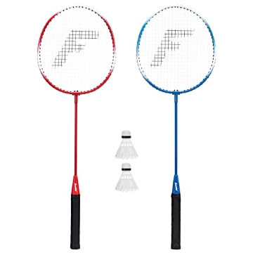 Picture of FRANKLIN 52623 Franklin Sports Badminton Racket + Birdie Set - Replacement Badminton Equipment for Kids + Adults - 2 Player Badminton Racket Set, Red/ White/ Blue (EA)