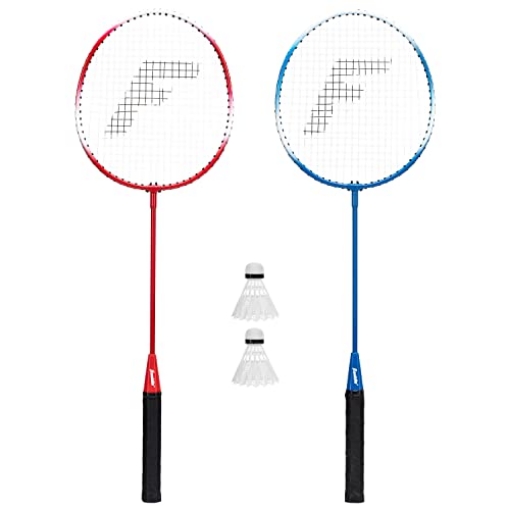 Picture of FRANKLIN 52623 Franklin Sports Badminton Racket + Birdie Set - Replacement Badminton Equipment for Kids + Adults - 2 Player Badminton Racket Set, Red/ White/ Blue (EA)