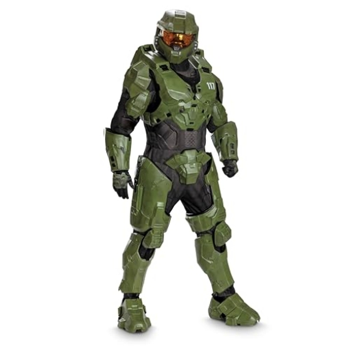 Picture of Disguise DG155779D Disguise Master Chief Infinite Ultra Prestige Adult Costume, Official Multi Piece Halo Master Chief Costume for Adults, Size Large/XL (42-46) (EA)