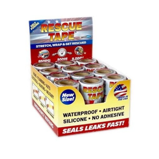 Picture of SEAL IT SERVICES INC RTRSB36BL Rescue Tape 1 in. W X 5 ft. L Black/White Silicone Self-Sealing Tape (PK-36-EA)