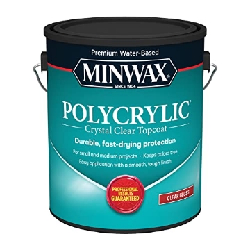 Picture of Minwax 111110000 1 gal Minwax 15555 Clear Polycrylic Water-Based Protective Finish Gloss (PK-2-EA)