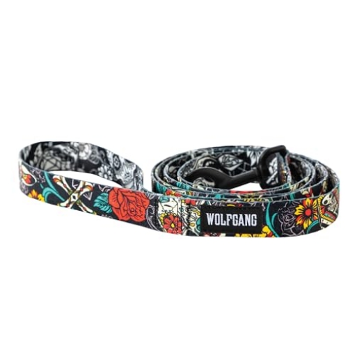 Picture of WOLFGANG MAN & BEAST WL-003-19 Wolfgang Heavy Duty Dog Leash, Pull-Tested to Over 800 lbs for Walking & Training, LosMuertos Print, Large (EA)